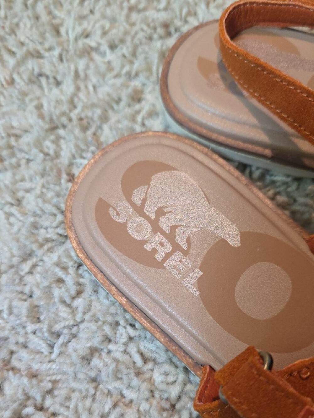 Sorel Women's Burnt Orange Suede Slingback Sandals Size 8.5 - Picture 2 of 5